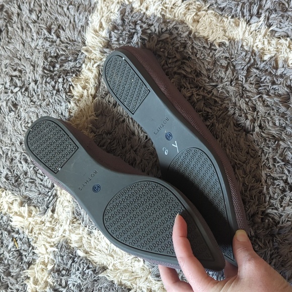 Rothy's Ponts in Mink Purple with Blue Heel Trim Size Women's 10 - Picture 7 of 9